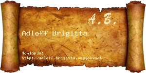 Adleff Brigitta névjegykártya